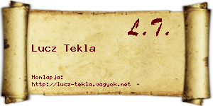 Lucz Tekla névjegykártya